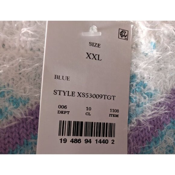 33 Degrees Women's Reindeer Graphic Sweater Blue Size XXL - Picture 8 of 9